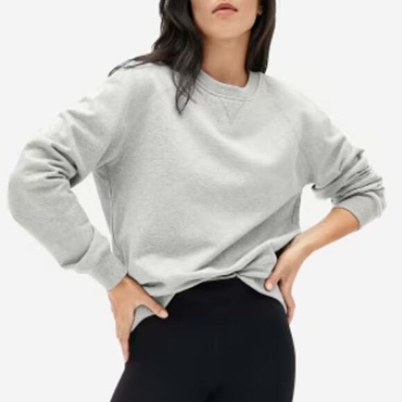NWT Everlane The Unisex French Terry Crew Sweatshirt in Heathered Gray - Picture 1 of 8